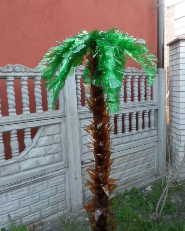 Пальма из пластиковой бутылки