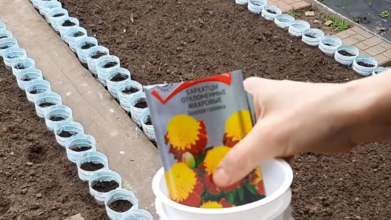 Бордюры для клумб из пластиковых бутылок