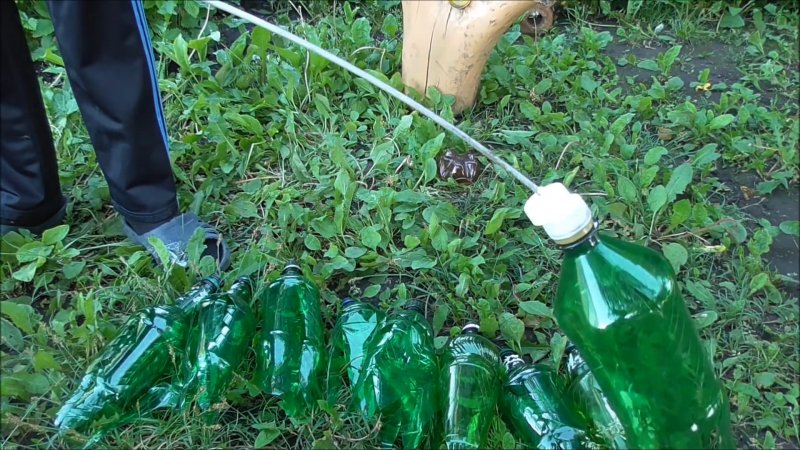 Пальма из бутылок