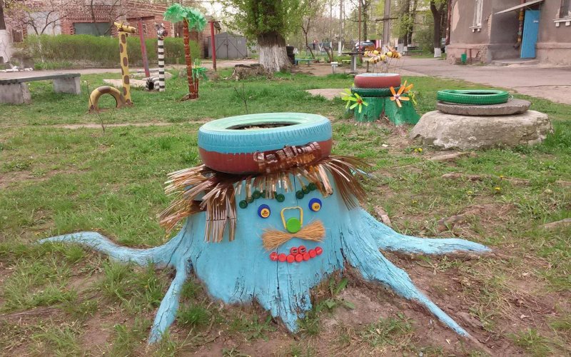 Домик из патиссона поделка