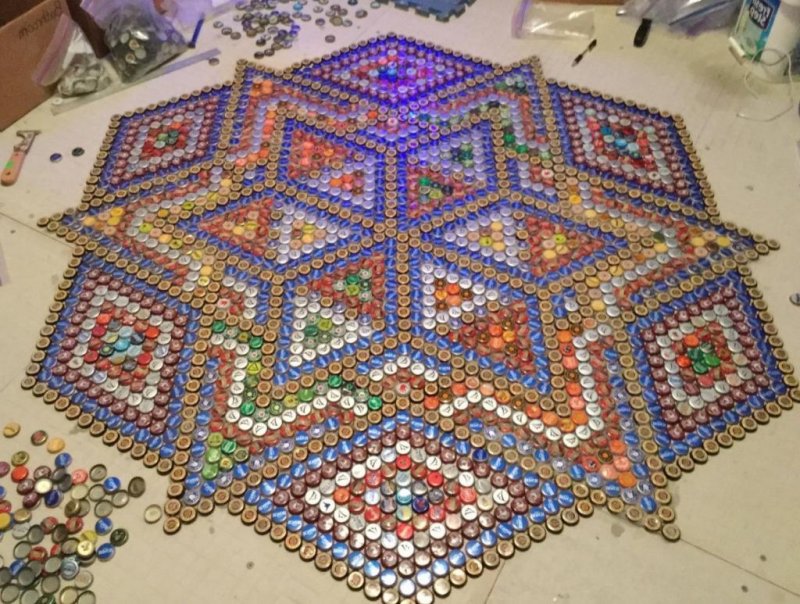 Коврик из пробок пивных