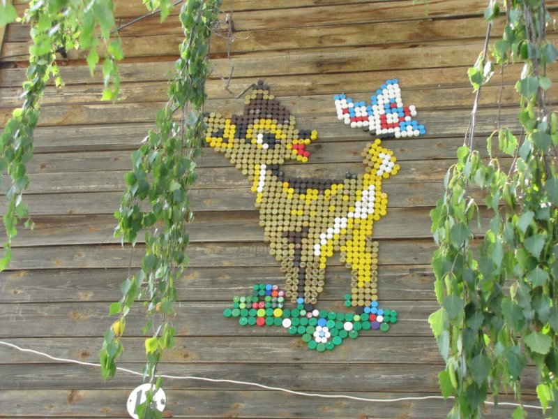 Мозаика из крышек