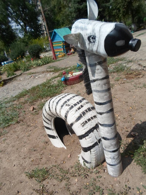 Лунтик из шин