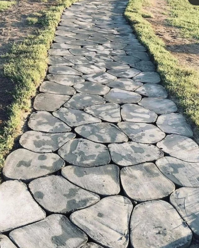 Красивые садовые дорожки из линолеума