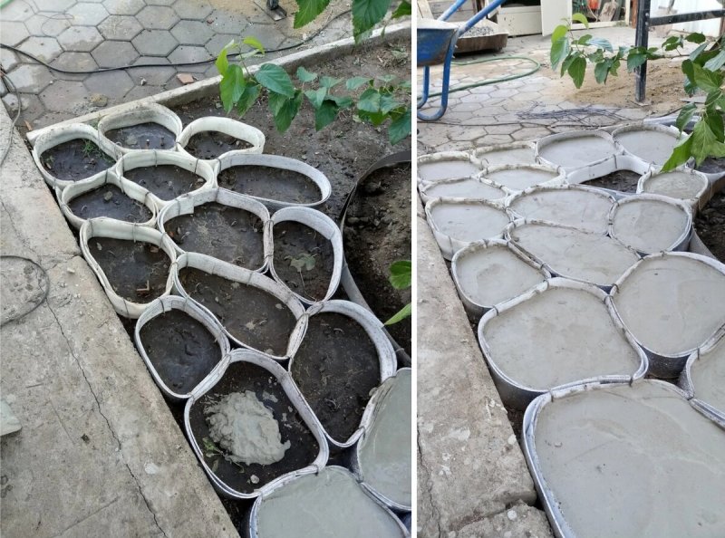 Каменная дорожка из цемента