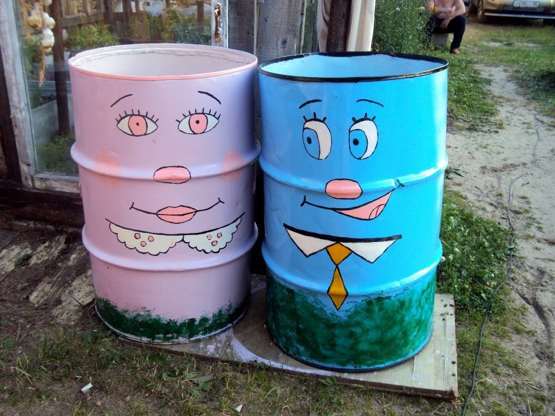 Украшения для сада из шин
