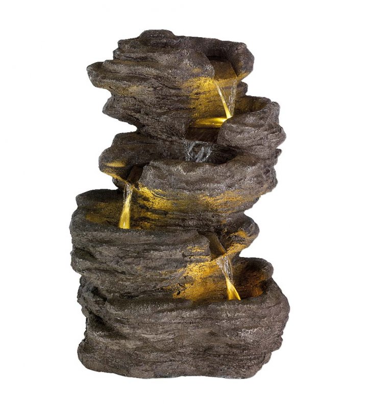 Фонтан садовый Bowl Rock led