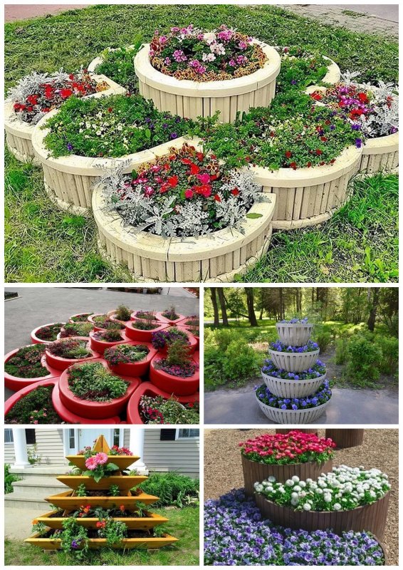 Трехъярусная клумба