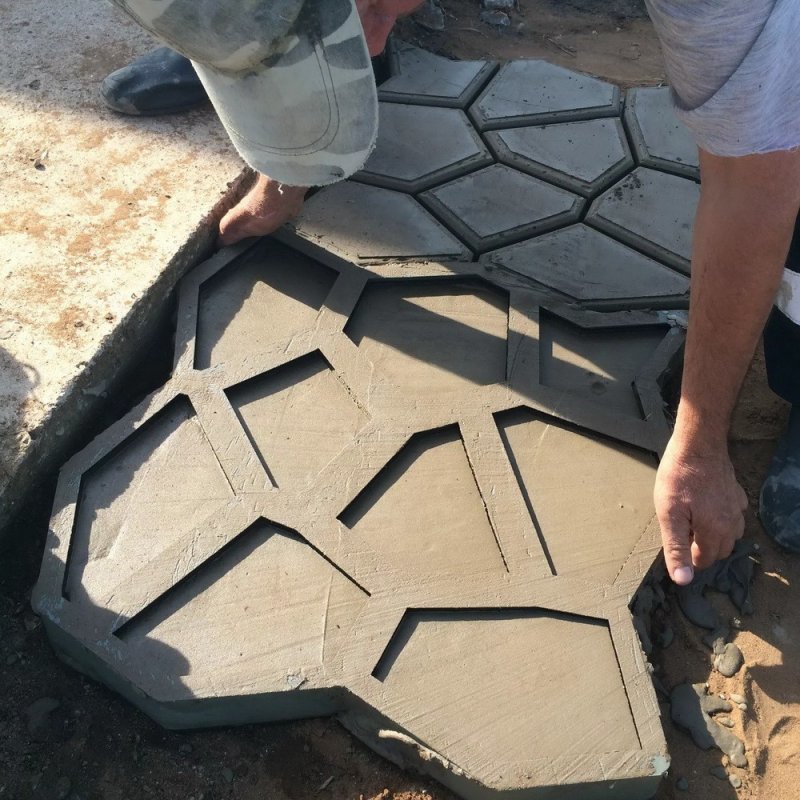 Форма для отливки садовых дорожек "мозаика" 40*40*4см Vortex / 2