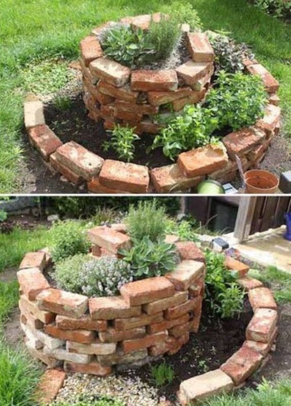Кирпичики для клумбы