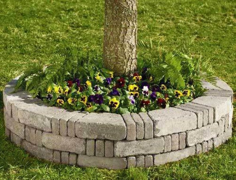 Высокие грядки из кирпича