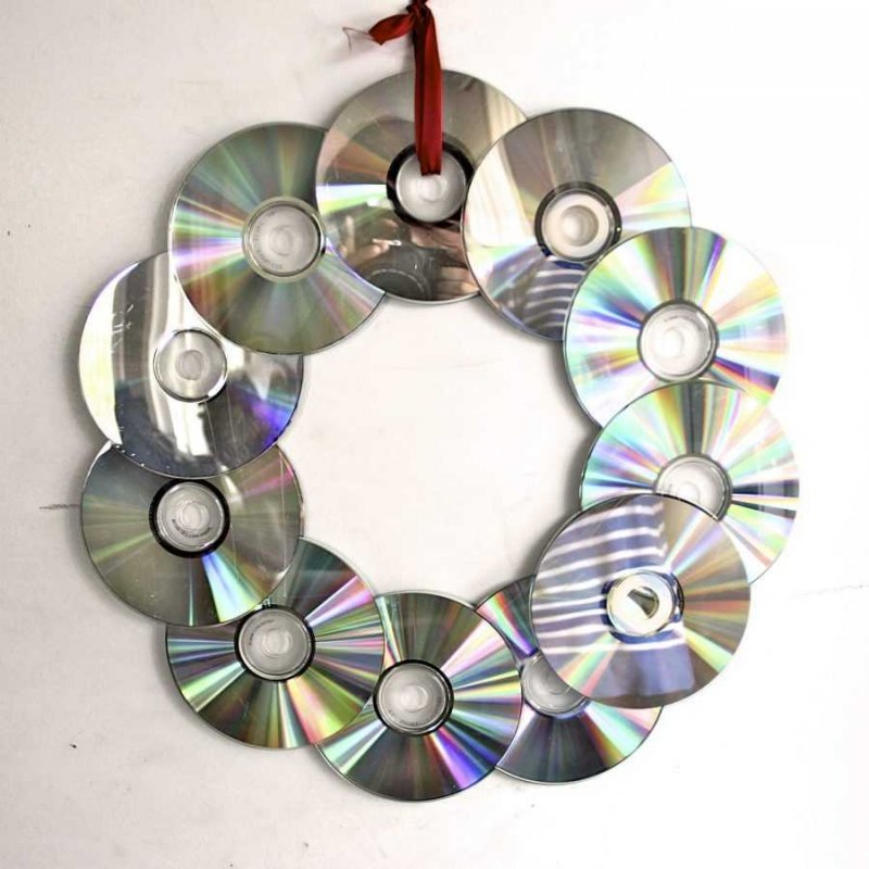 Декор из CD дисков
