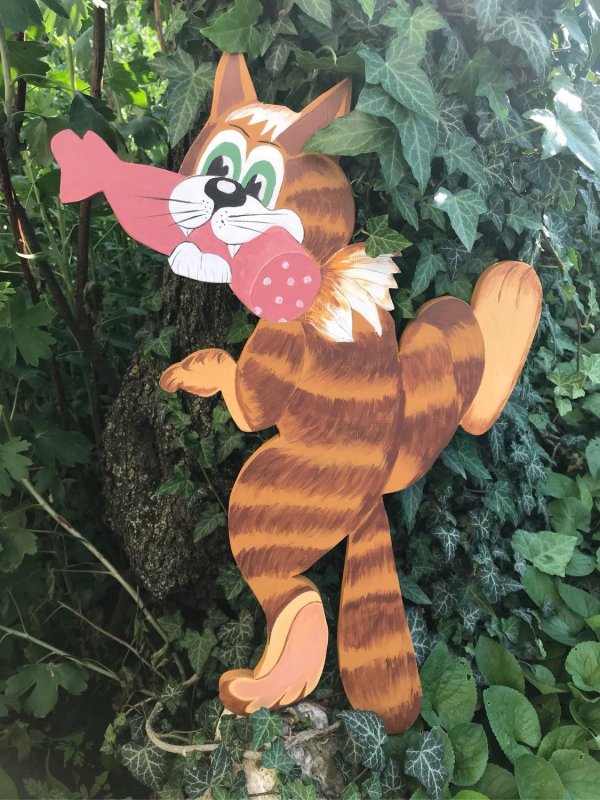 Садовая фигура "кот Тимофей рыжий"