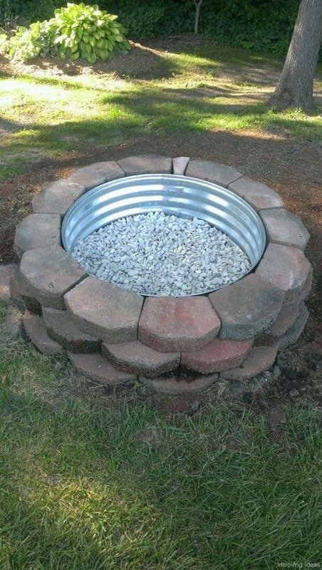 Кострище из тротуарной плитки