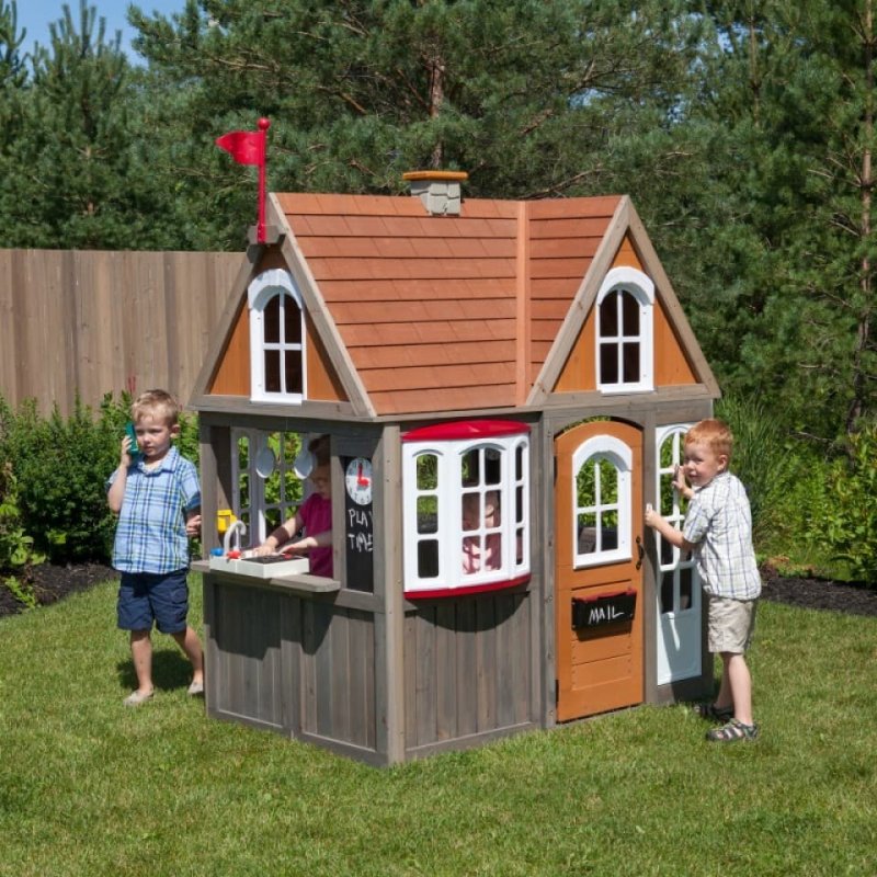 Keter игровой дом Foldable Playhouse складной бежевый/красный Biege/Red (101.8x89.7x110.6h)
