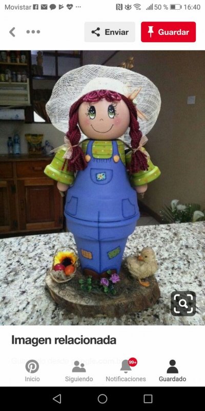 Кукла из цветочного горшка