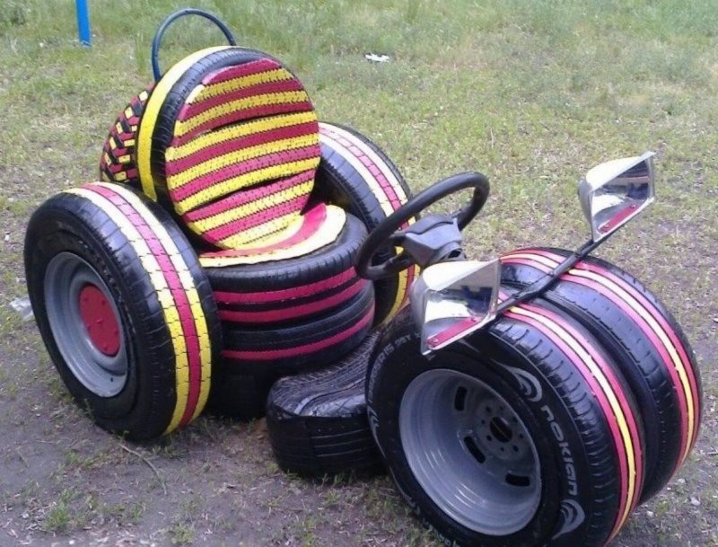 Поделки из шин