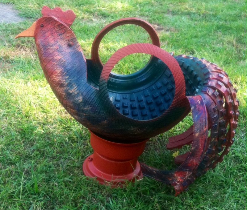 Поделки из старых колес