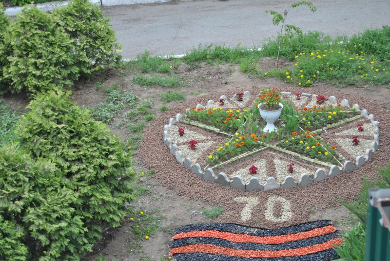 Клумба в форме звезды