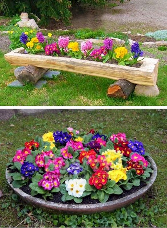 Цветник из камней