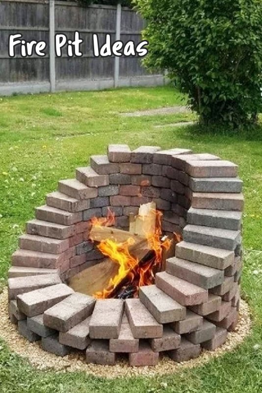 Круглый кирпичный мангал