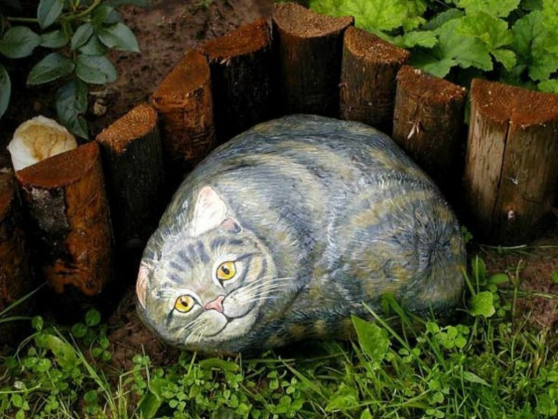 Украшения для сада из камней