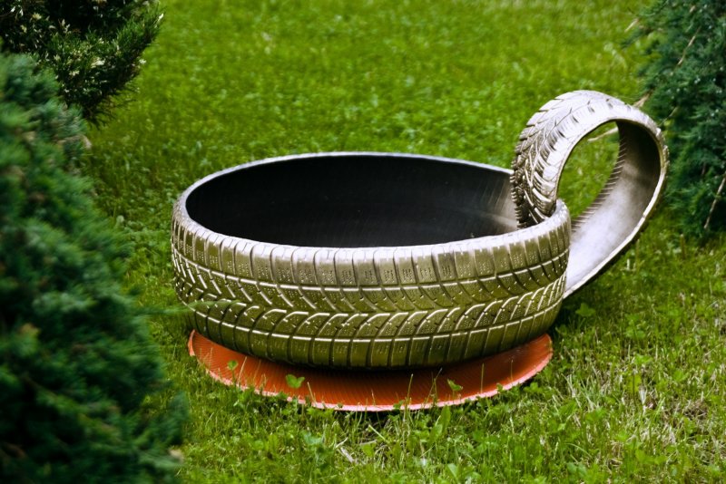 Красивые клумбы из баллонов