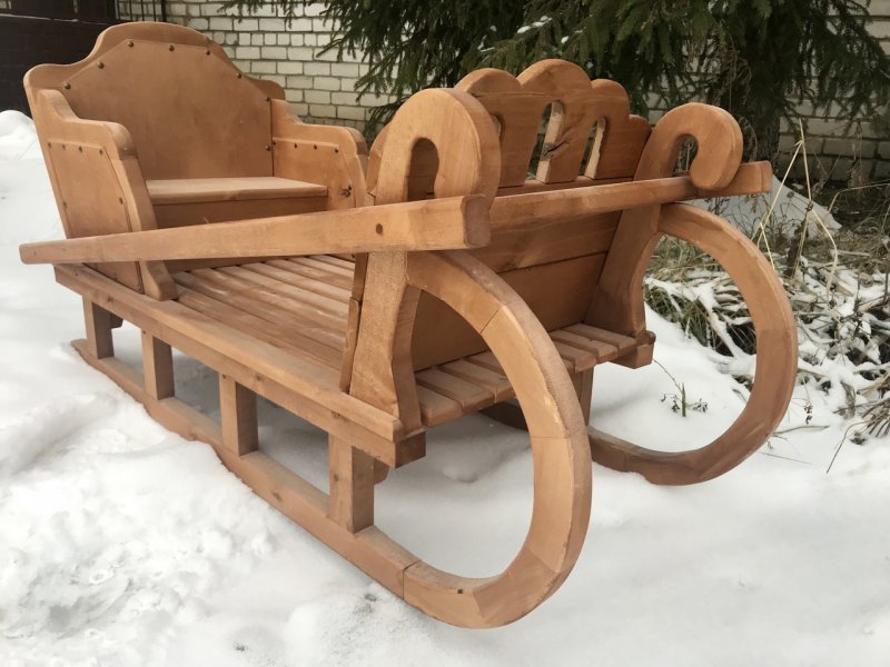 Салазки деревянные