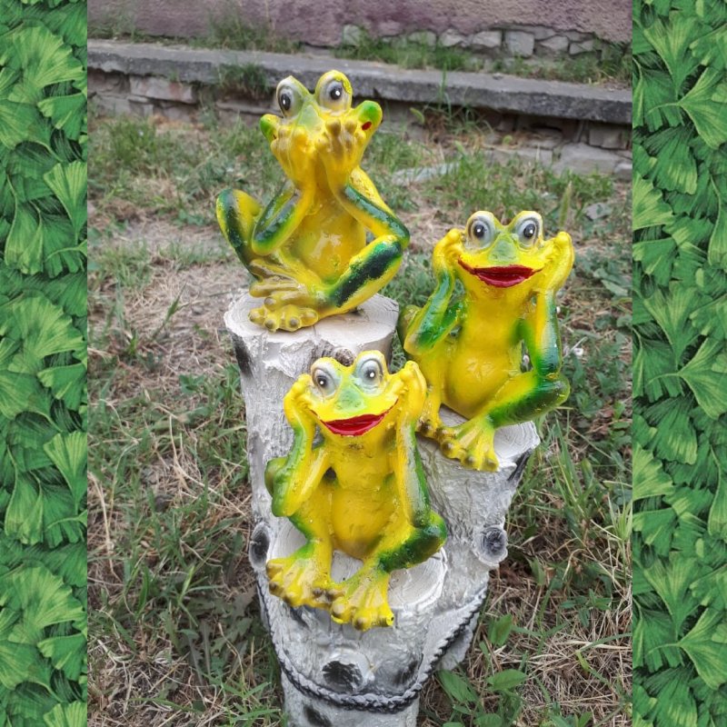 Лягушка из гипса для сада своими