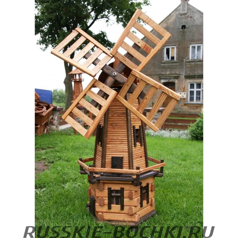 Декоративная мельница из дерева