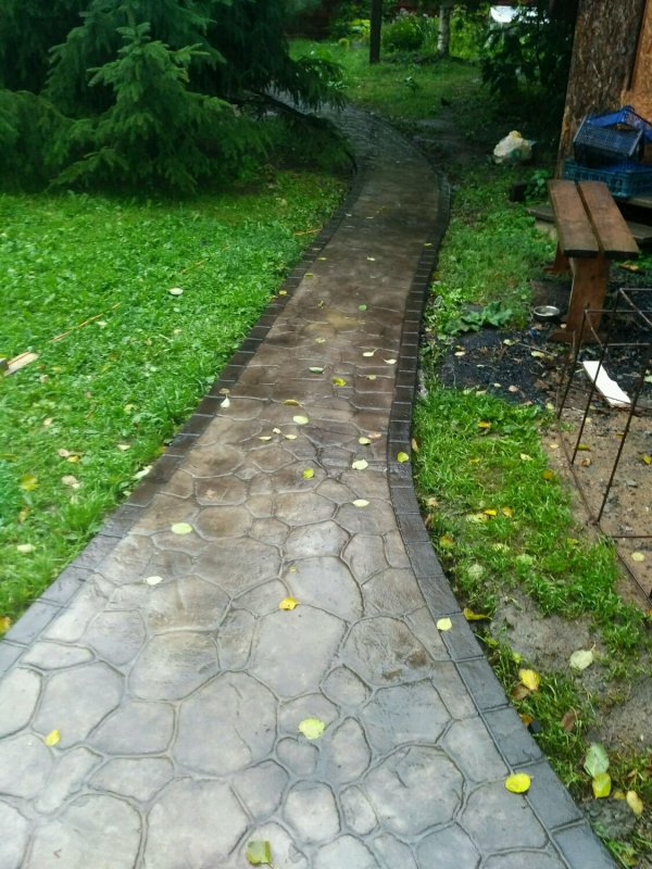 Дорожки из шлифованного бетона