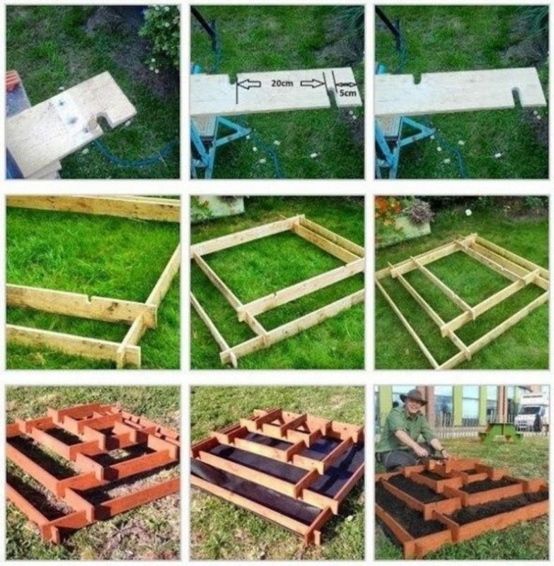 Грядка квадратная Каскад 3 ступени