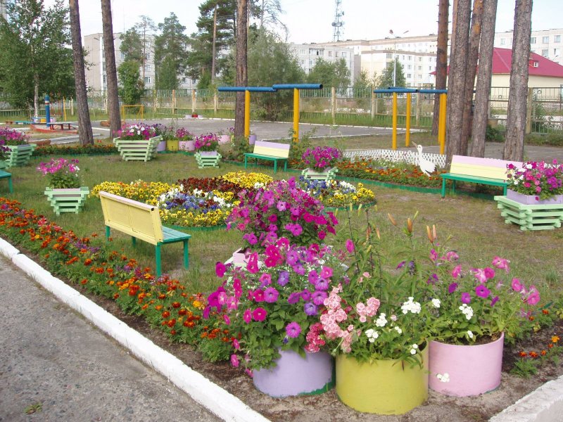 Летние клумбы в ДОУ