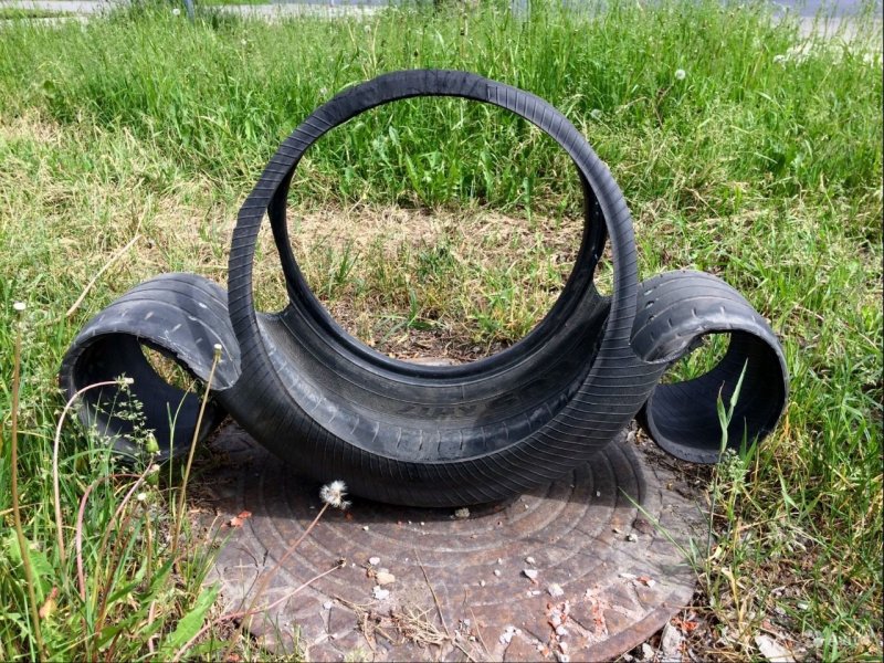 Корзина из покрышки