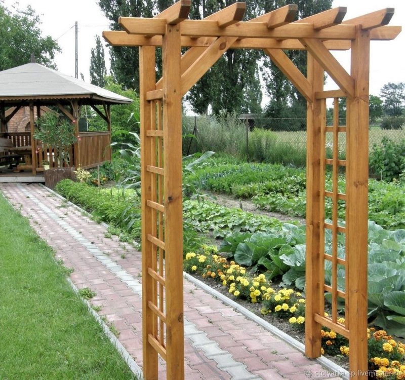 Деревянные садовые арки и перголы