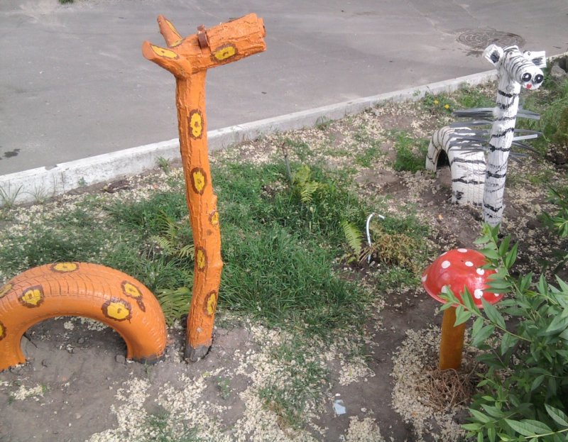 Жираф из баллона