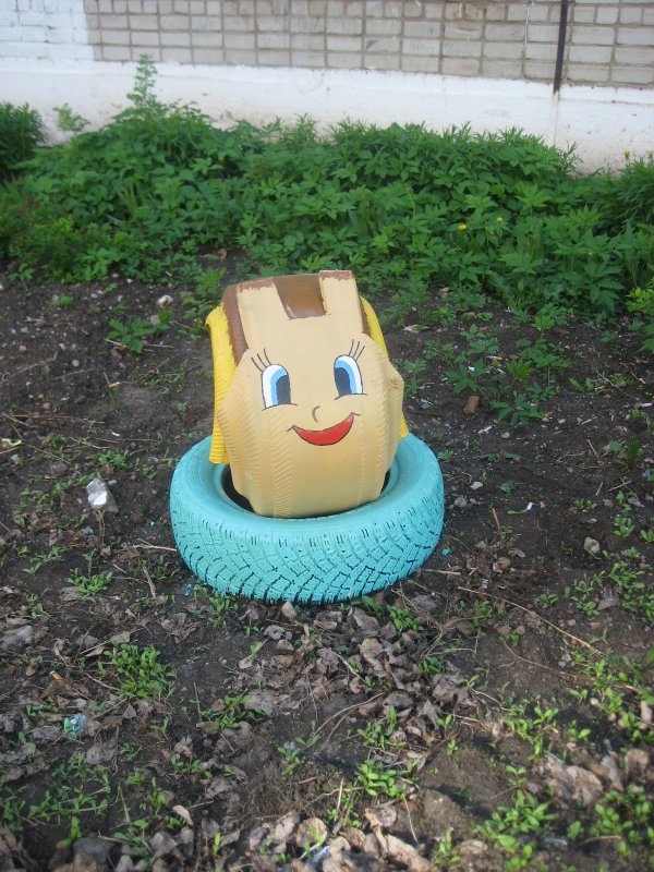 Улитка из шин