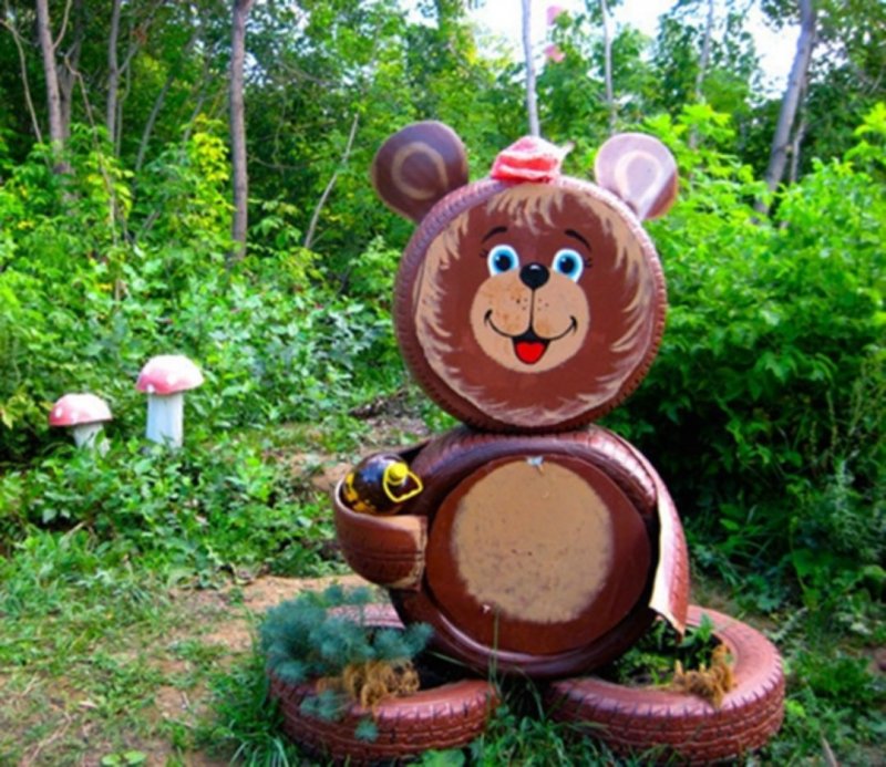 Медведь из колес