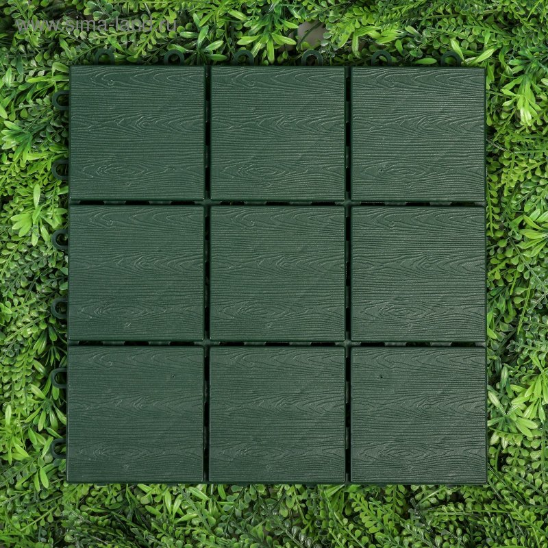 Покрытие плитка Садовая 30*30см 4шт зел КП(6)