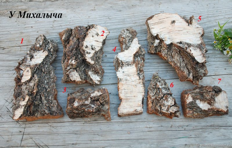Украшения из коры дерева