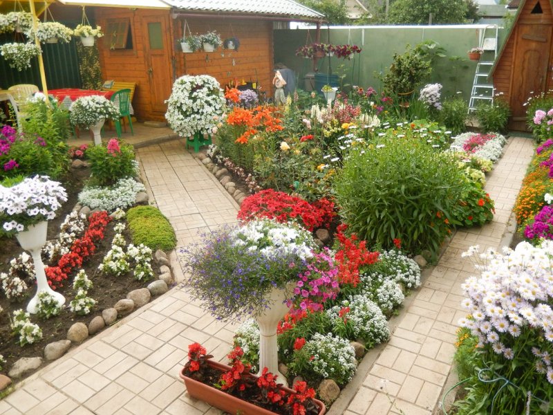 Flowerbed near the House DIY decoration