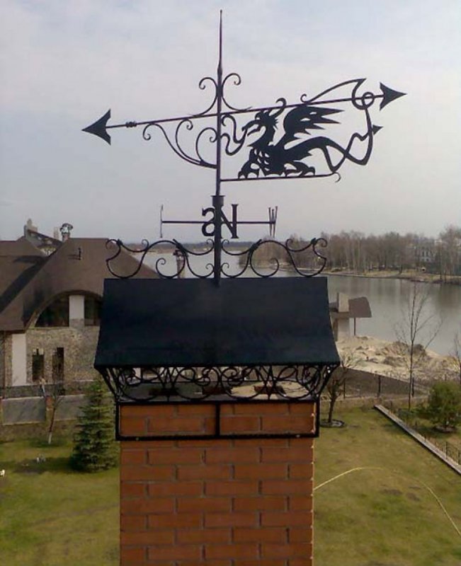 Дымник с флюгером