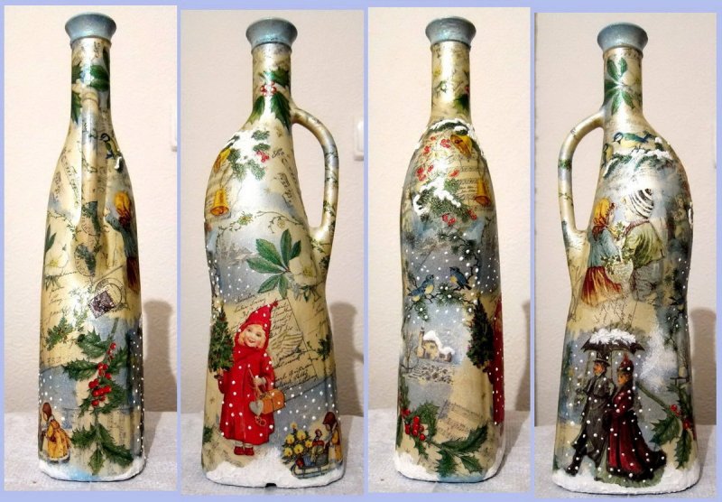 Бутылка старинная декор