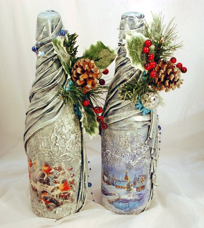 Бутылка декорированная