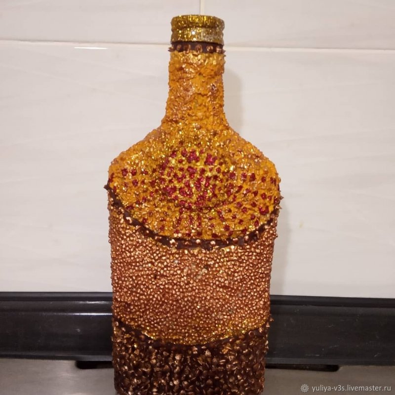 Декоративные бутылки своими руками