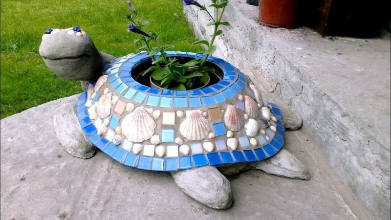 Колодец из колес для сада