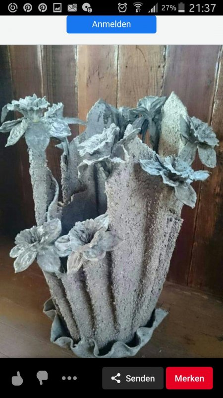 Для сада из бетона подсвечники