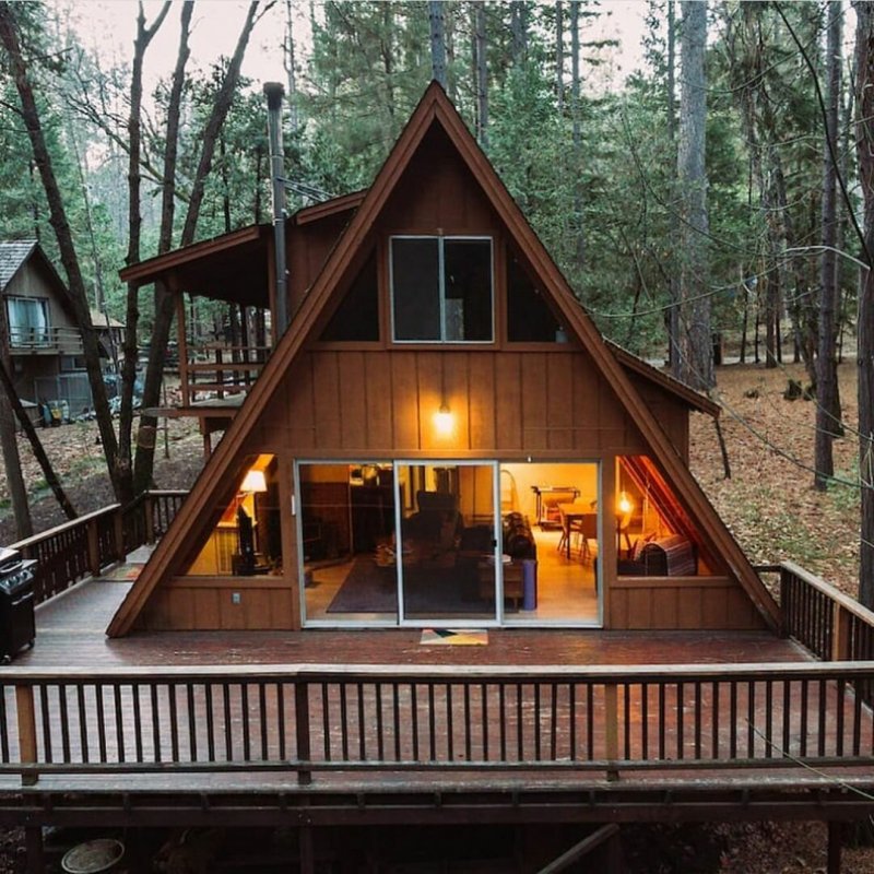 А-образный дом. A-frame. Дом шалаш.