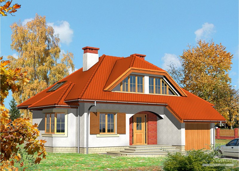 Дом с мансардной крышей
