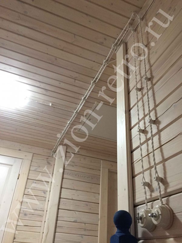 Электромонтаж ретро проводки в деревянном доме
